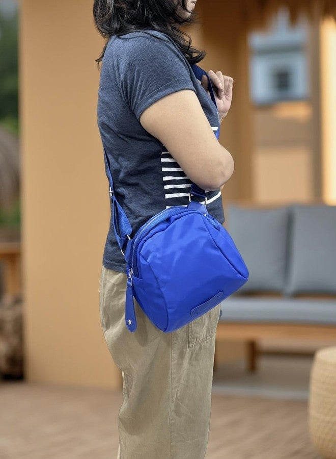 GLOSSY Nylon Crossbody Sling Bag For Women, Lightweight Casual Travel Shoulder Bag with Adjustable Strap, Spacious Top Zip Compartment - Image 3